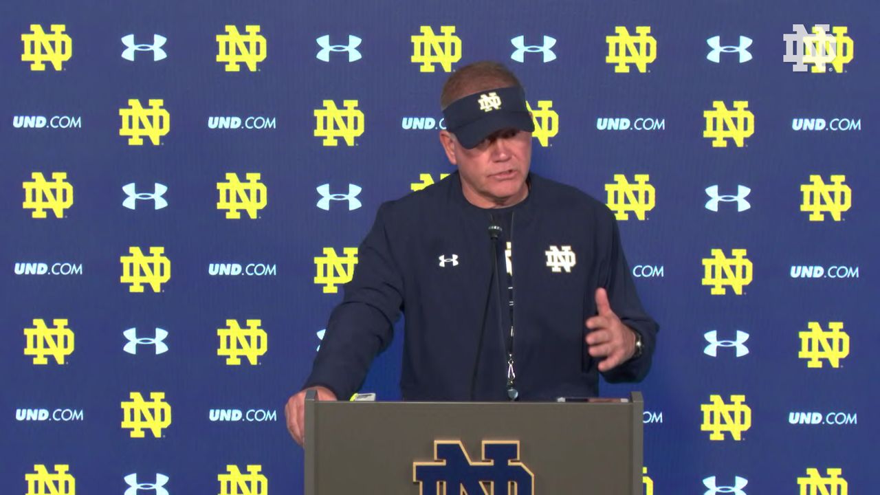 @NDFootball | Brian Kelly Post Practice Press Conference