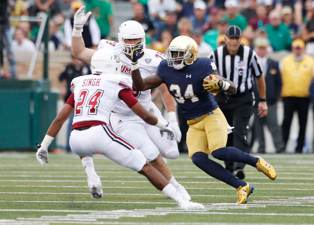 Notre Dame 62, UMass 27