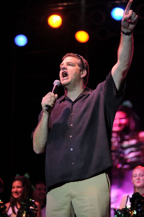 Current ESPN personality and former Notre Dame football standout Mike Golic served as MC of the BCS Notre Dame pep rally.