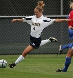 Kim Lorenzen joins fellow sophomores Jen Buczkowski and Jill Krivacek as one of three Chicago natives in the Notre Dame starting lineup.