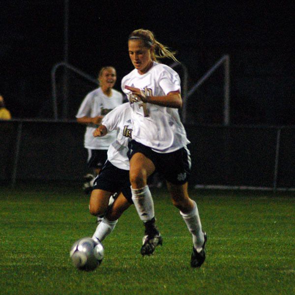 Rising senior midfielder Amanda Clark scored in the second half of Notre Dame's 3-1 spring season loss to WPS franchise St. Louis Athletica on Saturday afternoon at Edwardsville (Ill.) High School.