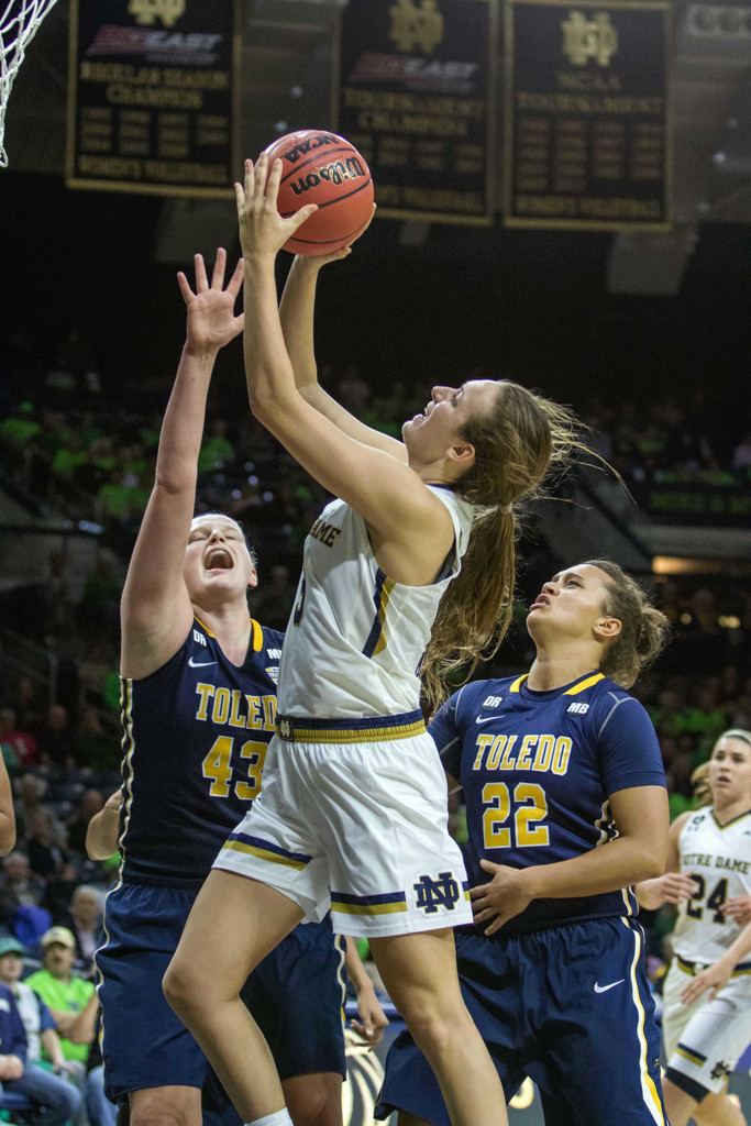No. 3 Notre Dame 74, Toledo 39