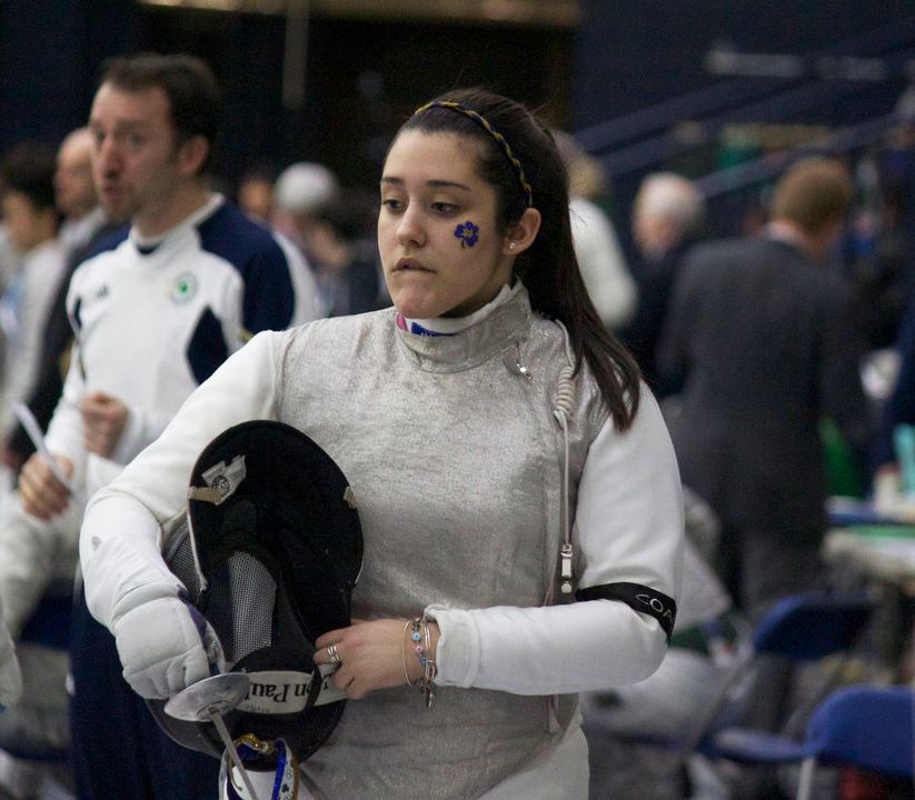 Veteran foilist Nicole McKee earned one of two second-place finishes for the Irish Saturday.