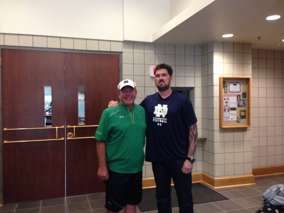 The Lone Survivor, Marcus Luttrell, spoke to the Notre Dame football team on Monday.