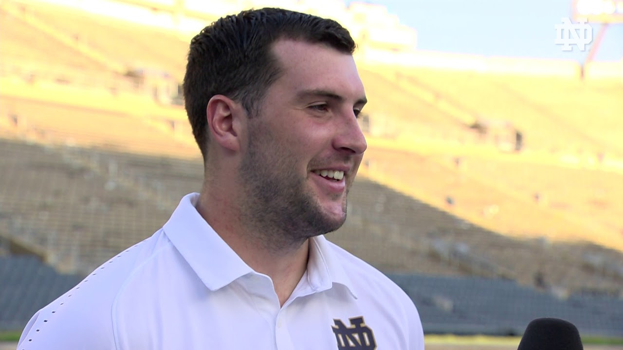 @NDFootball | Nic Weishar Post-Game Interview vs Vanderbilt (2018)