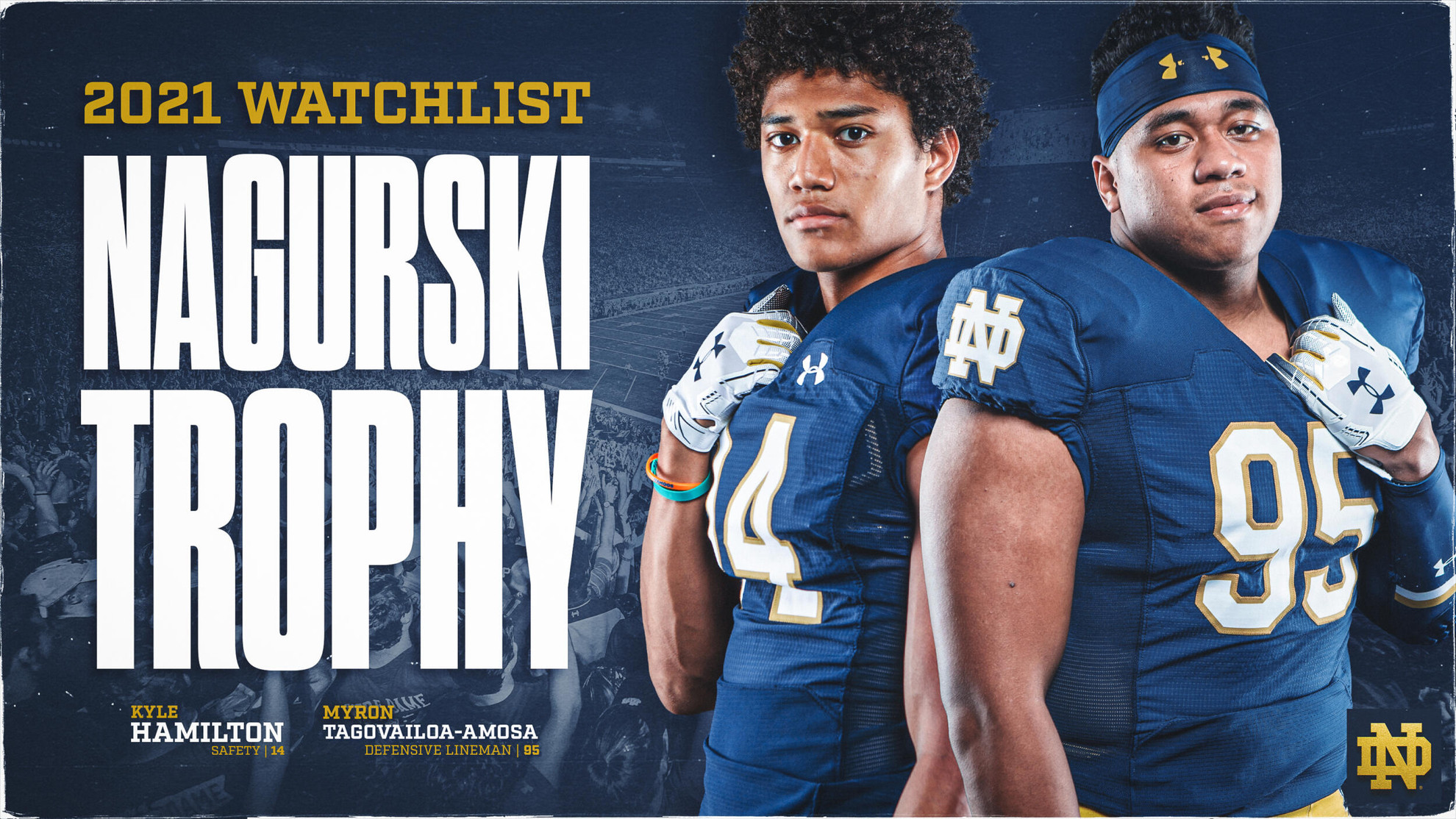 Hamilton, Tagovailoa-Amosa Named to Nagurski Trophy Watch List Hamilton, Tagovailoa-Amosa Named to Nagurski Trophy Watch List