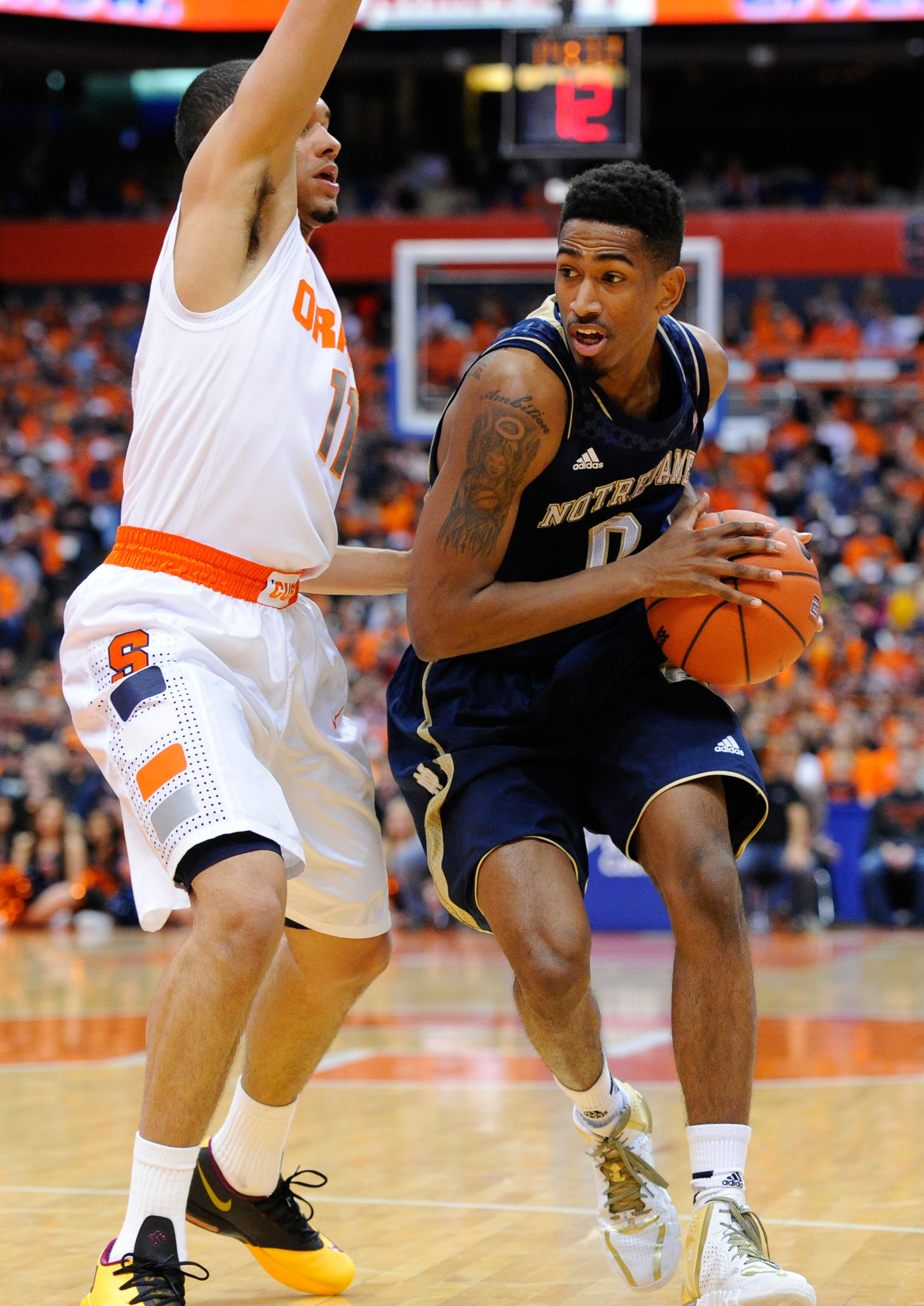 Notre Dame Set For First-Ever Clash With Clemson Point guard Eric Atkins leads Notre Dame with a 14.9 points-per-game average in ACC play.