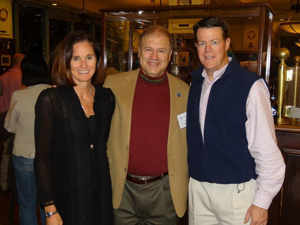 Monogram Club Announces Notice Of Annual Meeting Former President Dick Nussbaum (center) pictured with Haley Scott Demaria and Kevin O'Connor