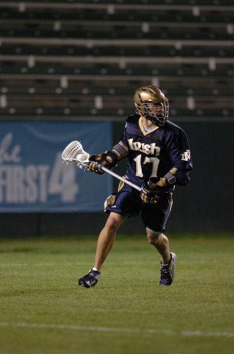 Matt Karweck earned four monograms and tallied 60 goals and 30 assists in 52 games during his playing career at Notre Dame (2003-06).