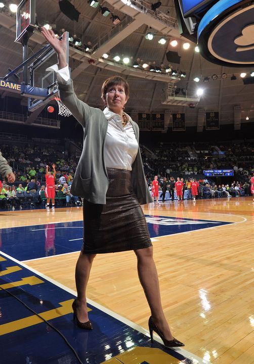 Women's basketball head coach Muffet McGraw begins her 26th season at Notre Dame in 2012-13, having led the Fighting Irish to the NCAA national championship game the past two seasons.