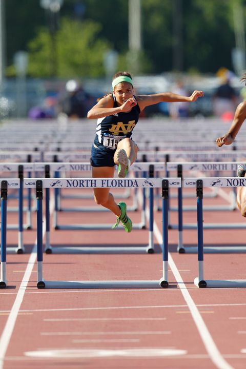 Sophomore Jade Barber won the 60m hurdles and ran a leg of the winning 4x400m relay team last weekend.