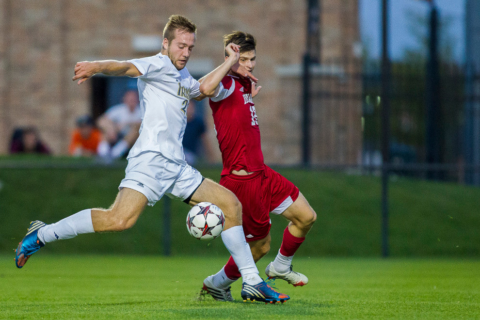 #1 Notre Dame Visits #8 Indiana On Wednesday Vince Cicciarelli put Notre Dame on the board in the 21st minute of last season's 2-0 win over Indiana.