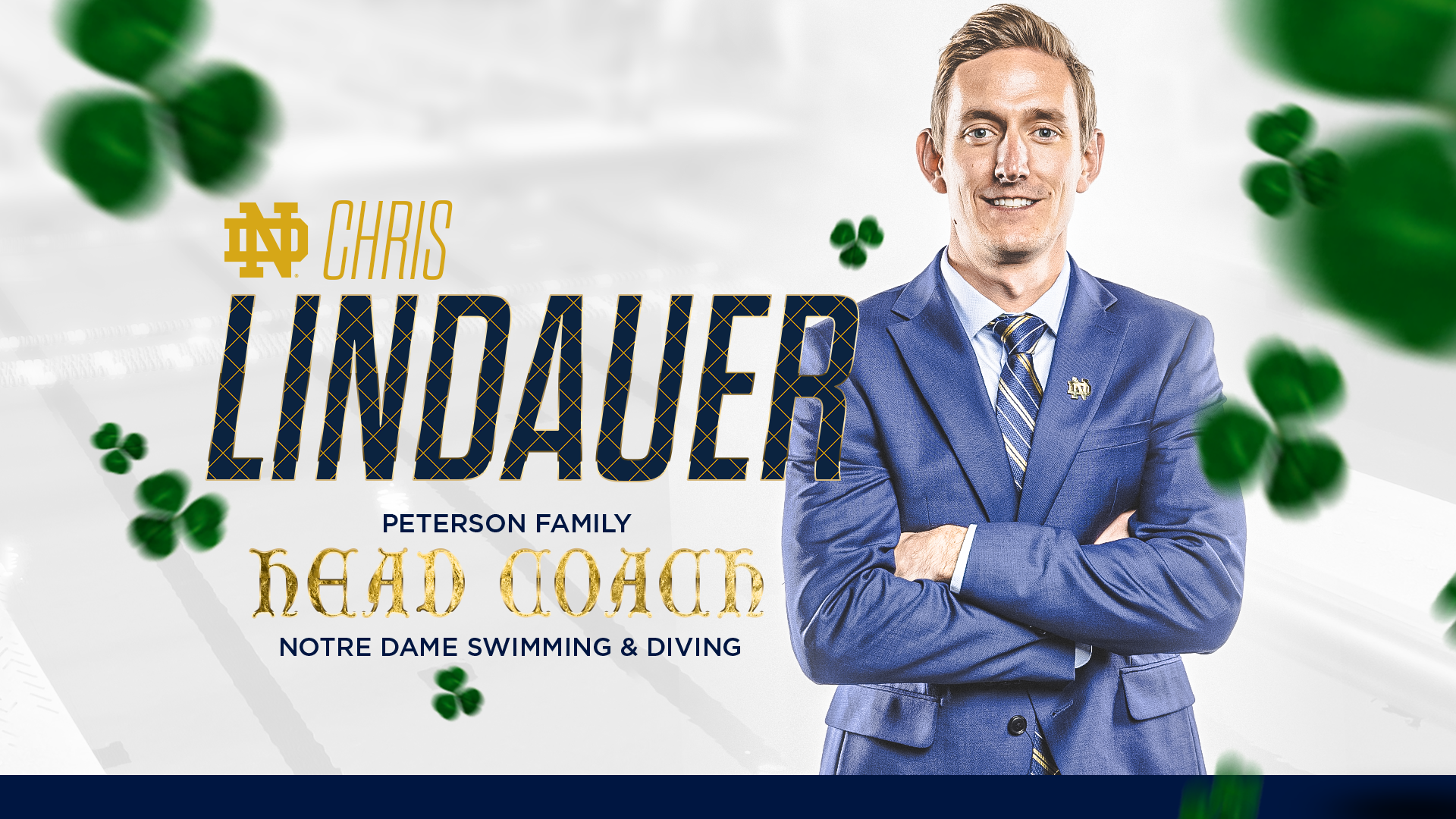 Chris Lindauer Named Peterson Family Swimming and Diving Head Coach Chris Lindauer Named Peterson Family Swimming and Diving Head Coach