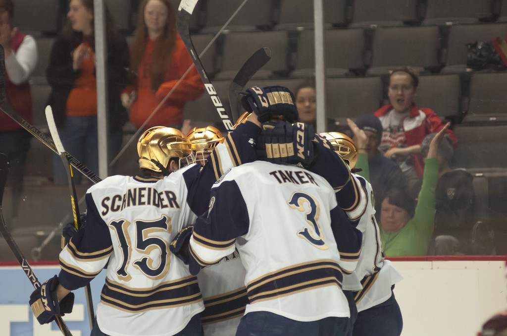 Notre Dame Men's Ice Hockey falls to St. Cloud State on 03-30-2013