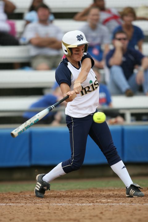 Sophomore Katie Fleury was one of three Irish players to homer on Friday.
