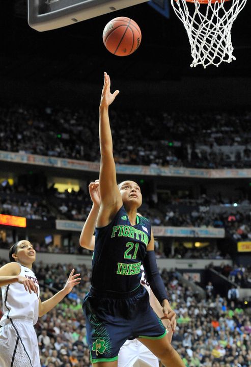 Kayla McBride led the Irish with 21 points in her final collegiate game.