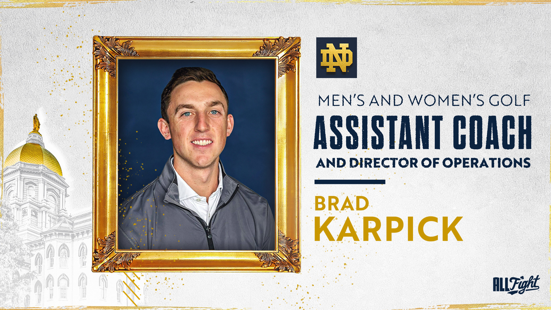 Notre Dame Golf Adds Brad Karpick To Staff Notre Dame Golf Adds Brad Karpick To Staff