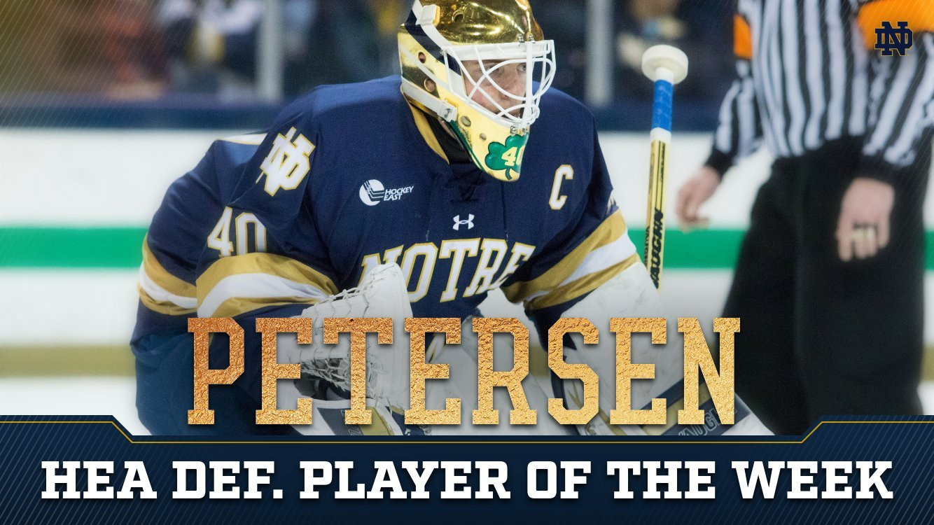 Petersen Honored, Irish Move Up In Rankings Petersen Honored, Irish Move Up In Rankings