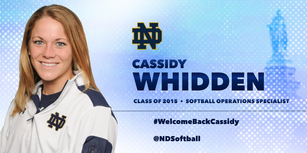 Cassidy Whidden (B.A. ’15, M.Ed. ’17) Returns To Irish Softball Fold Cassidy Whidden (B.A. ’15, M.Ed. ’17) Returns To Irish Softball Fold