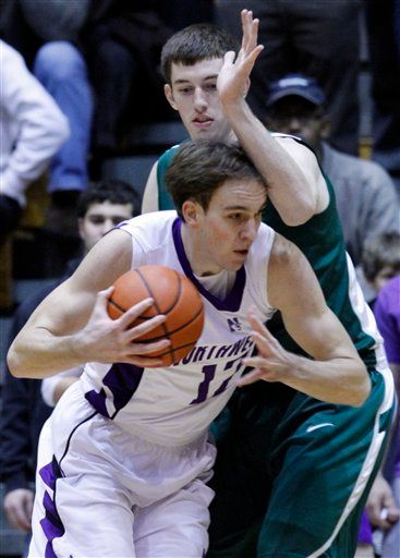 Junior center Garrick Sherman (seen here playing for Michigan State against Northwestern last season) will be eligible to suit up for the Notre Dame men's basketball team in 2012-13.