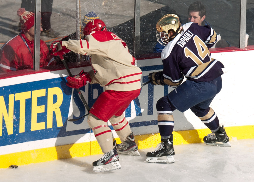 Notre Dame Men's Ice Hockey v Miami at Hockey City Classic on 02-17-2013