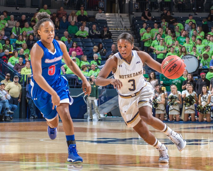 Guard/tri-captain Whitney Holloway will be one of four seniors (three players, one manager) honored in a pre-game ceremony before Notre Dame's matchup with Pittsburgh Thursday night (7 p.m. ET on ESPN3/WatchESPN).