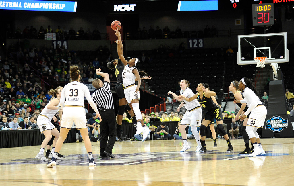 NCAA Elite Eight: ND WBB vs. Oregon (USATSI)
