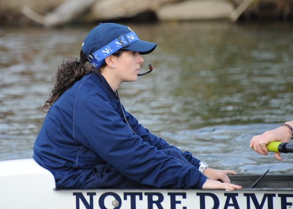 Coxswain Abby Meyers helped guide the Notre Dame first varsity eight to a pair of victories last weekend