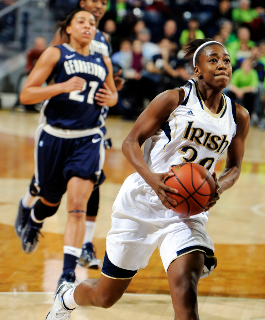 No. 2 Notre Dame Overpowers Georgetown, 79-64 (AP)