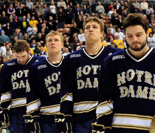 Anders Lee Named RBC Financial Group CCHA Player Of The Month NCAA Notre Dame Merrimack Hockey