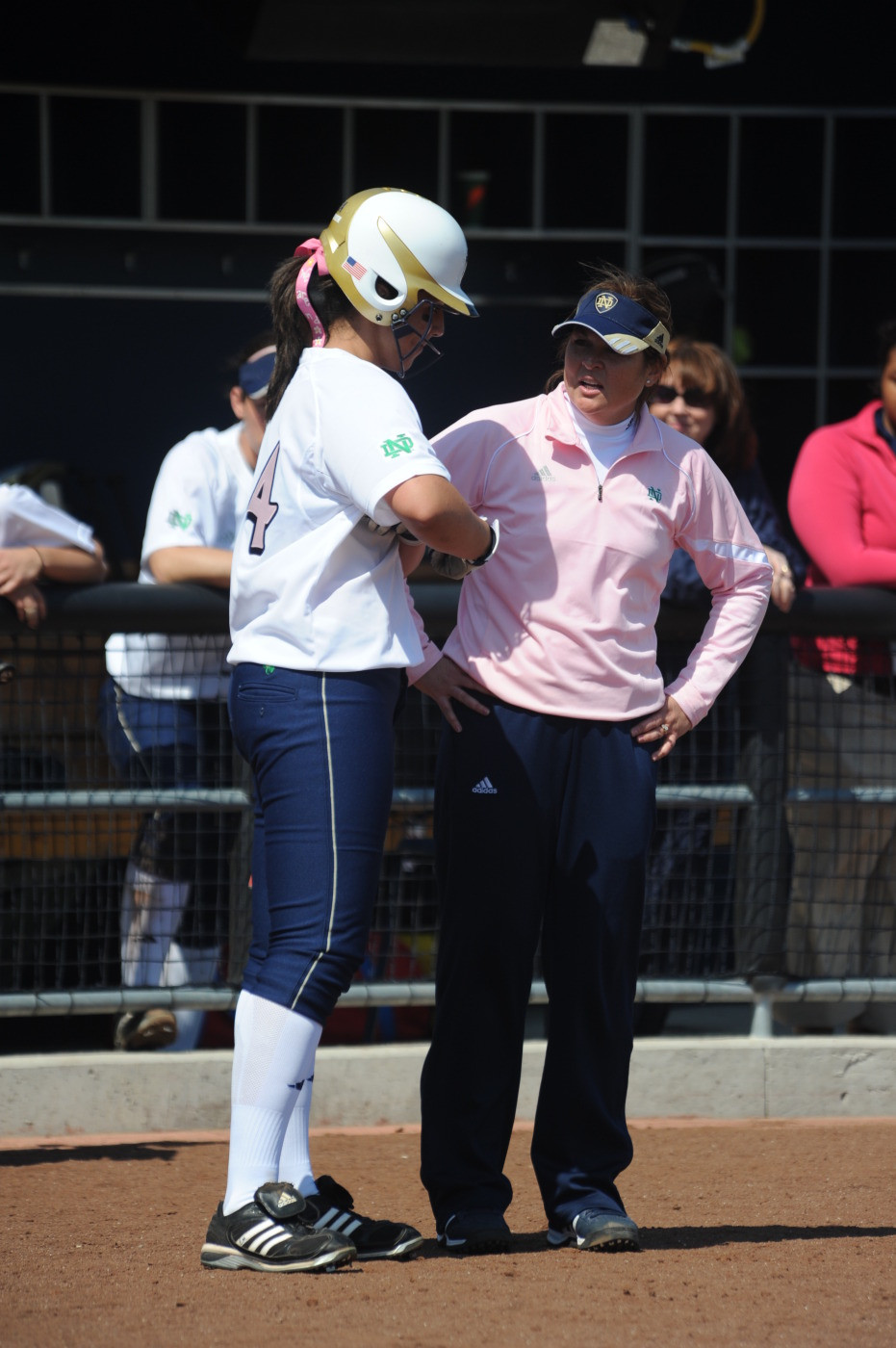 DePaul Drops Irish Twice In BIG EAST Doubleheader Brianna Jorgensborg (left) hit a solo homer in game two with DePaul.