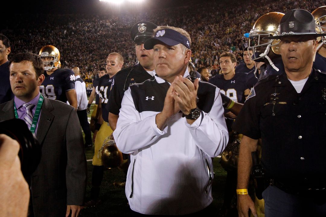 Brian Kelly told the media Thursday that he likes the potential of his team in 2015.
