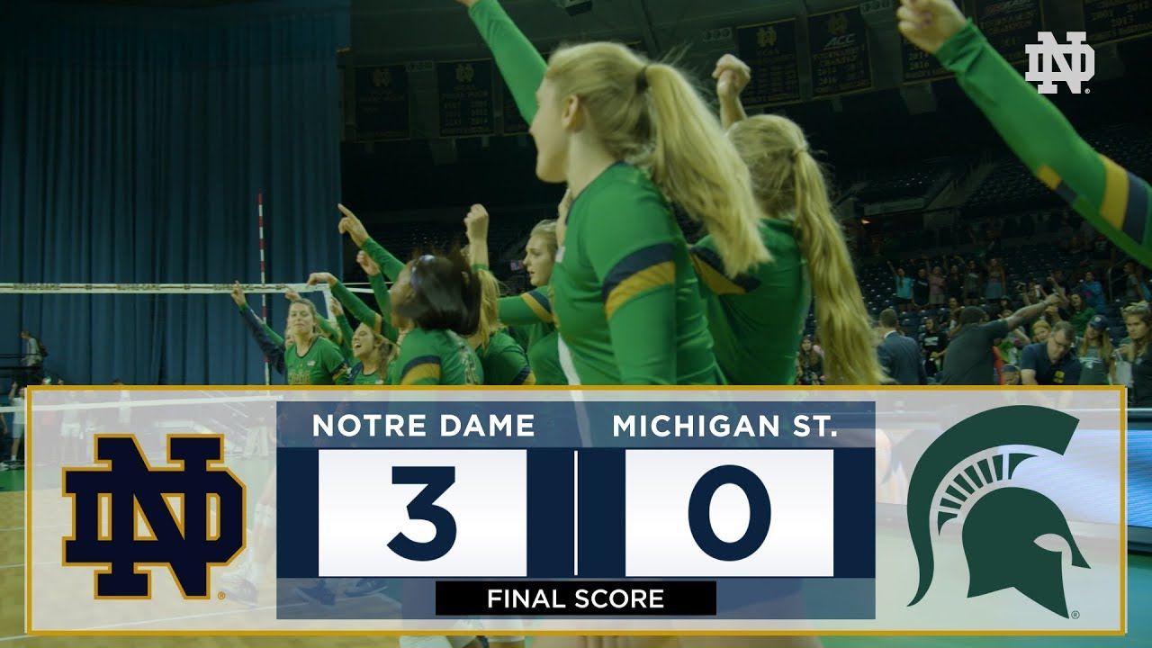 Notre Dame Volleyball Highlights vs. Michigan State