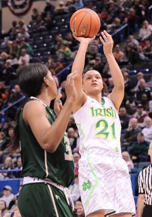 Notre Dame senior All-America guard Kayla McBride (pictured) and former Fighting Irish All-America guard Skylar Diggins ('13) have been selected to participate in the USA Basketball Women's National Team mini-camp Oct. 4-6 in Las Vegas.