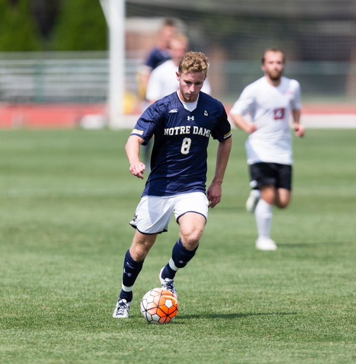 Jon Gallagher notched the lone Notre Dame goal in Sunday's exhibition match at Ohio State