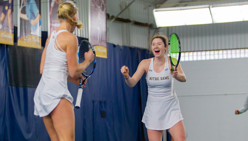 Bess Waldram during the ACC match between University of Notre Dame vs. University of Louisville at Eck Center on March 8, 2019 in South Bend, Indiana.