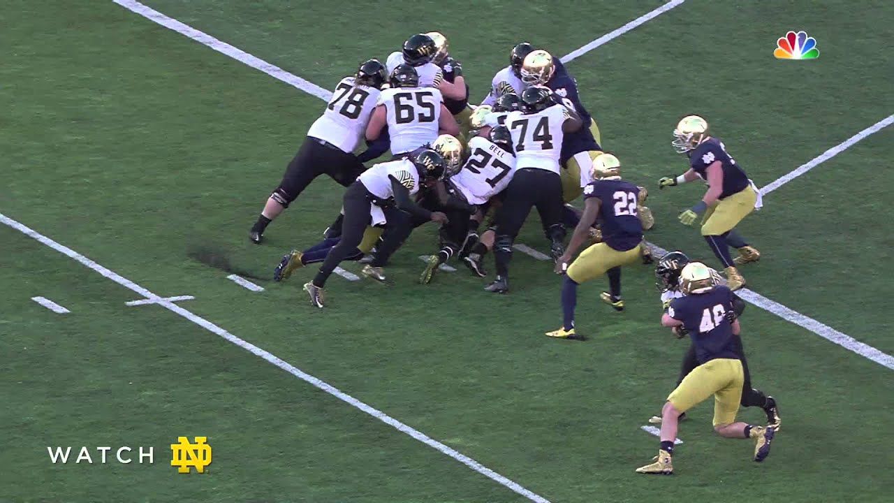 Notre Dame Football vs Wake Forest Halftime Highlights