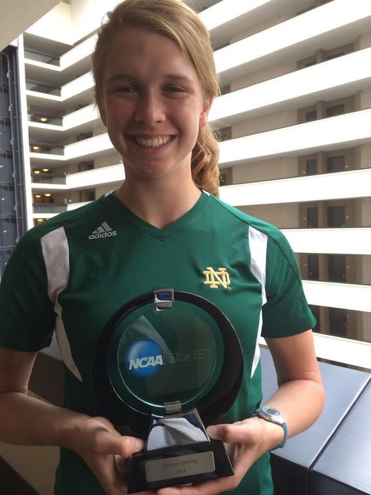 Junior Anna Kottkamp became the fourth Notre Dame Elite 89 Award winner in school history after receiving the honor at last weekend's NCAA Rowing Championship in Indianapolis