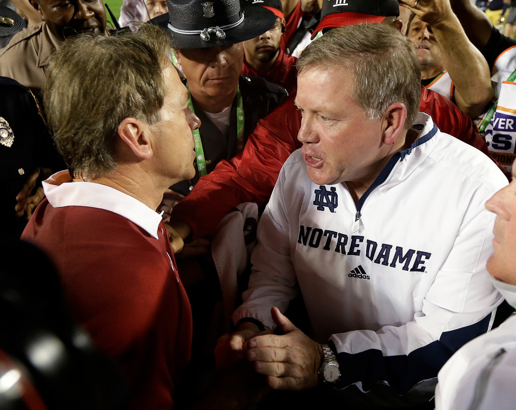 Irish Title Hopes Halted By Crimson Tide, 42-14 (AP)