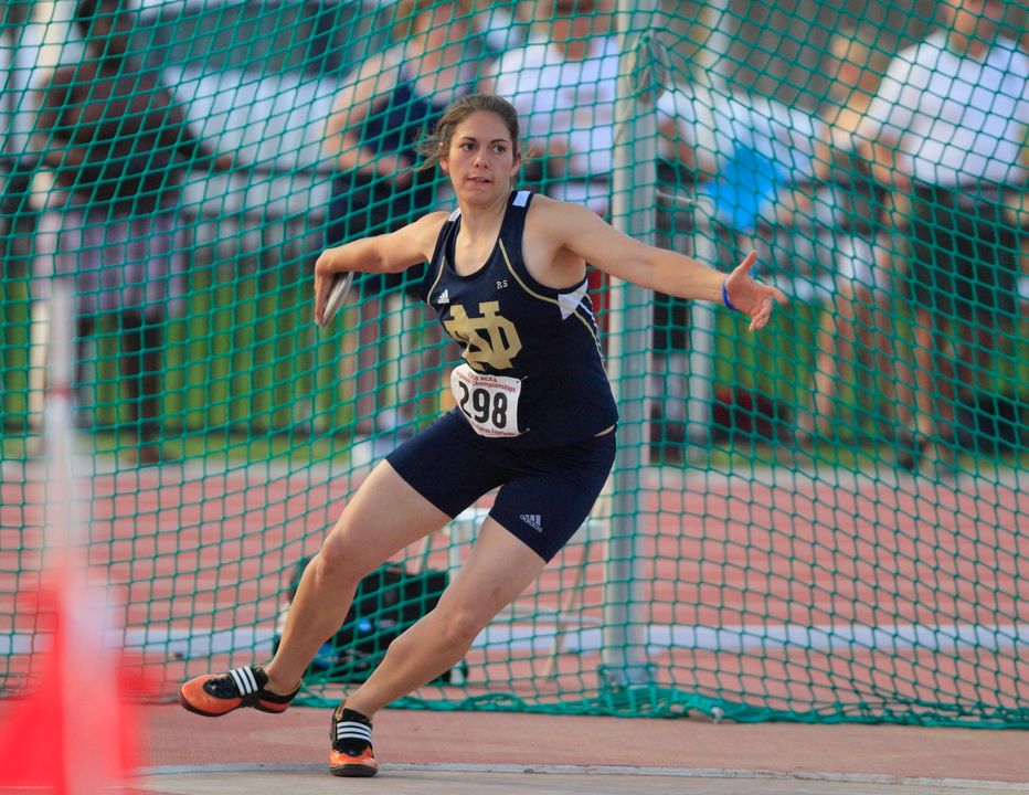 Jaclyn Espinoza became the first discus All-American in Irish women's track and field history.