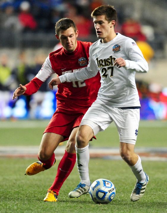 Junior midfielder Patrick Hodan is Notre Dame's leading returning scorer after tallying 11 goals and five assists in 2013.