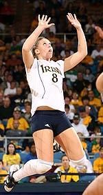 Sophomore Ashley Tarutis and the Irish hit over .400 in each game against Saint Louis.