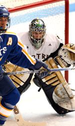David Brown made a season-hogh 38 saves in Notre Dame's 2-1 loss to No. 14 Michigan State on Saturday night.