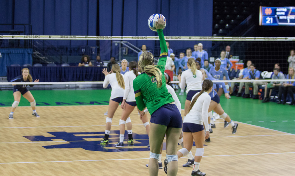 Notre Dame Volleyball vs. No. 8 UNC