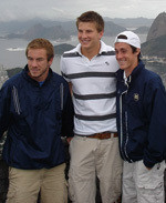 Bobby Clark’s Third Diary Entry From Brazil Justin McGeeney (left), Luke Seibolt (middle) and Jack Traynor (right) smile for the camera while admiring the beauty of Rio de Janeiro.