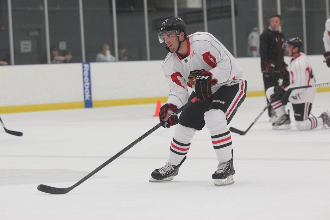 Former Irish defenseman Stephen Johns turned in a strong performance on day two of the Blackhawks' training camp.