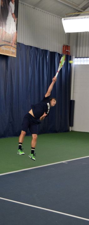 Sophomore Eddy Covalschi and the Irish welcome Ball State and Wisconsin to the Eck Tennis Pavilion on Sunday.
