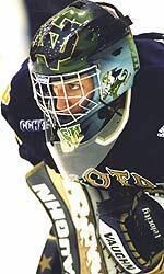 David Brown became Notre Dame's all-time leader in shutouts with seven when he blanked Air Force, 2-0, in the title game of the Lightning College Hockey Classic.