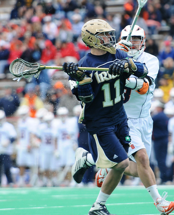 Eight-Point Effort From Hicks Leads Irish Past Penn State, 13-8 Junior attackman Neal Hicks produced career-high totals in goals (4), assists (4) and points (8) against Penn State on Sunday.