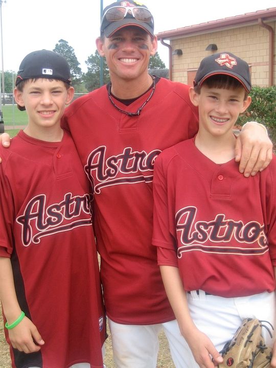 For Conor (left) and Cavan (right), moments spent at the stadium with their dad, Craig Biggio, are some of their favorite childhood memories.